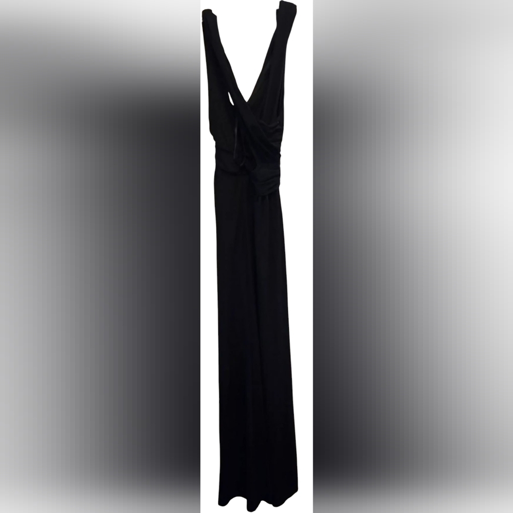 WHBM Elegant Black Women's Cross Back Maxi Dress Parties, Homecoming